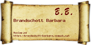 Brandschott Barbara névjegykártya